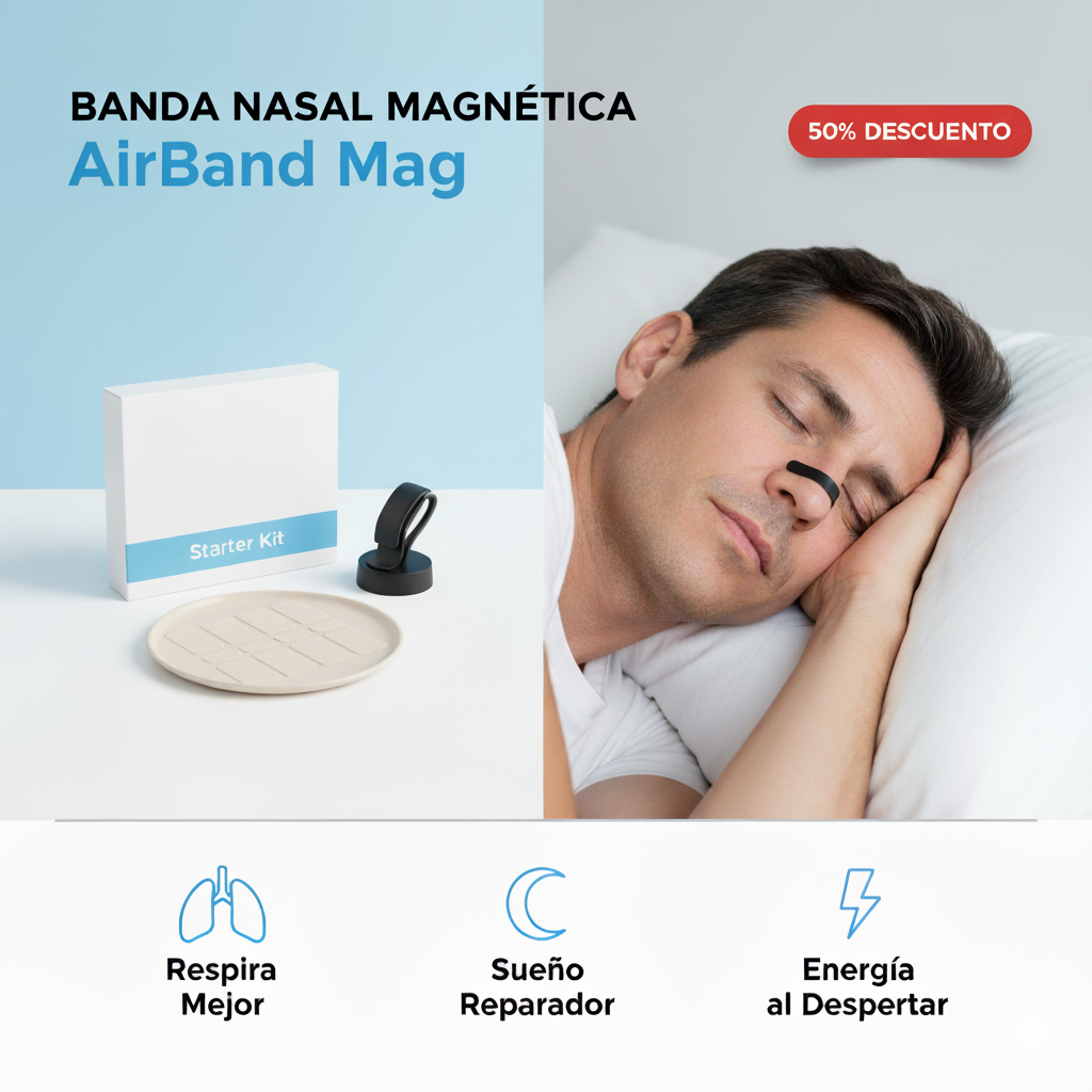 AirBand Mag™ – Banda nasal magnética reutilizable